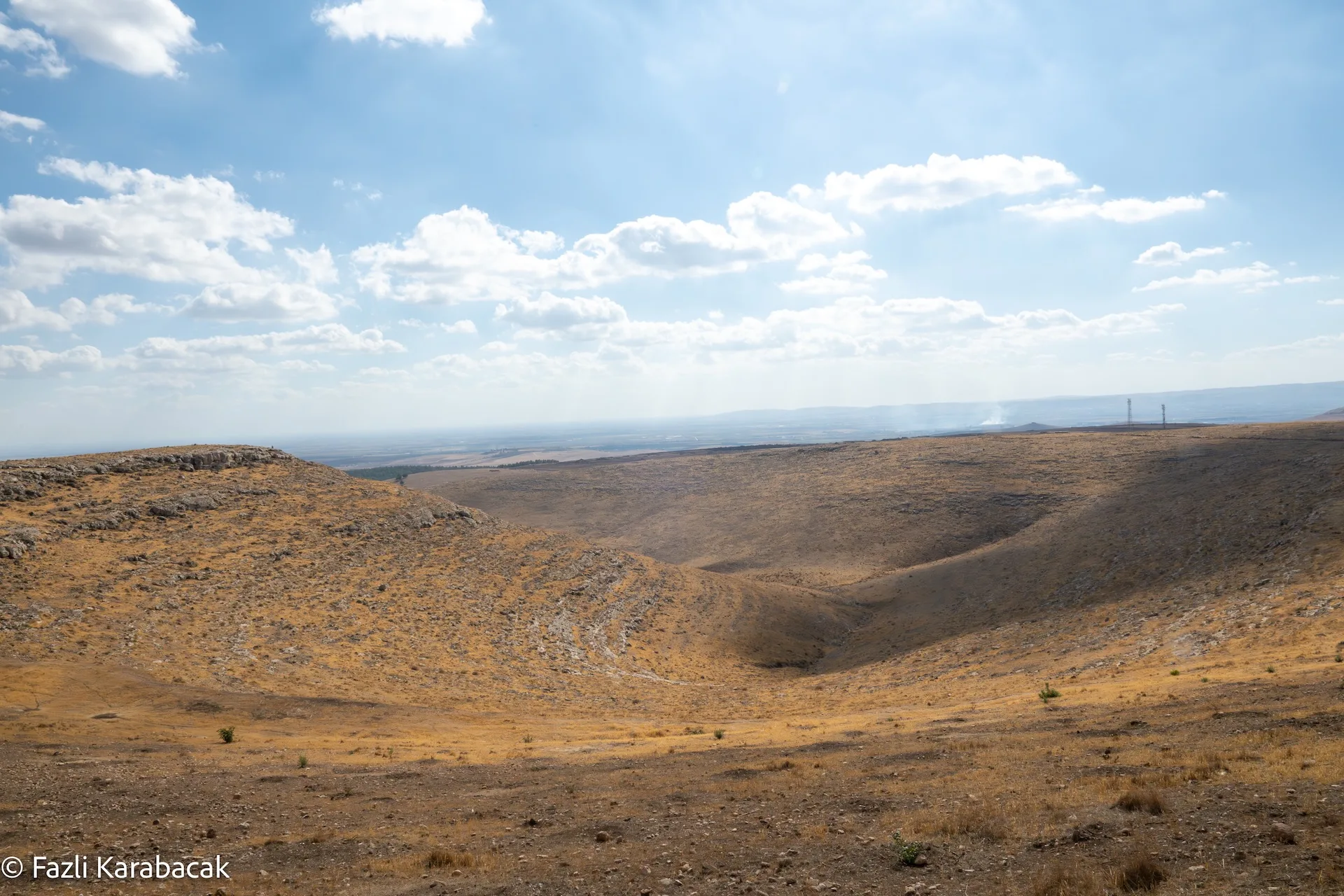 View from Göbekli Tepe toward the Karacadağ mountains where einkorn wheat was first domesticated
