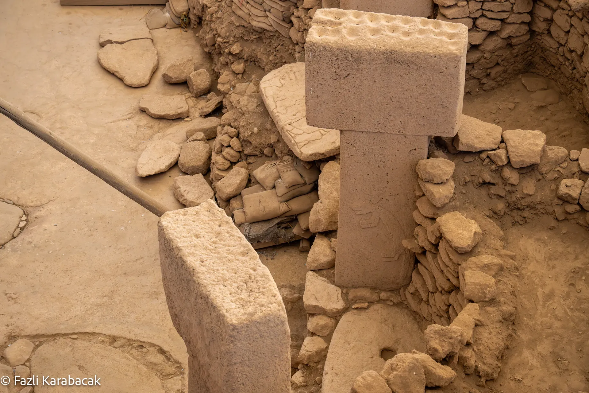 The quarry — unfinished pillar attached to bedrock